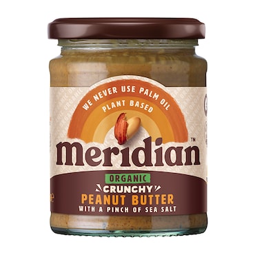 Meridian Organic Peanut Butter Crunchy 280g , Hiba Health Foods
