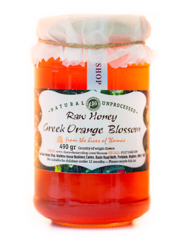 Raw Natural Greek Orange Blossom Honey - Hiba Health Foods