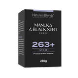 Nature's Blends Manuka & Black Seed Honey MGO 263+ - 250g